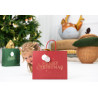 Torebka na prezenty Merry Christmas, bordo, 32.5x26.5x11.5cm