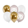 Balony 30 cm, Miś polarny, mix (1 op. / 6 szt.)