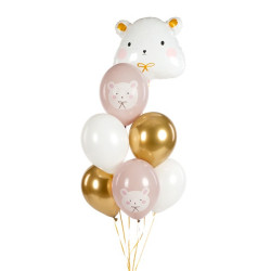 Balony 30 cm, Miś polarny, mix (1 op. / 6 szt.)