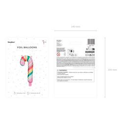 Balony cukrowe laski świąteczne 5szt 18.5x35cm