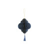Bombka papierowa honeycomb Kropelka, granat, 8x12 cm