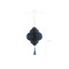 Bombka papierowa honeycomb Kropelka, granat, 8x12 cm