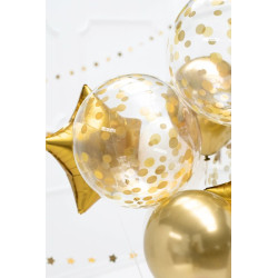 Balon Kula w kropki, 40cm, złoty