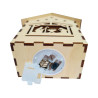 Drewniany Lampion Adwentowy Led na Roraty 12,5cm