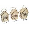 Drewniany Lampion Adwentowy Led na Roraty 12,5cm