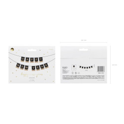 Baner Happy New Year, 135x16,5 cm