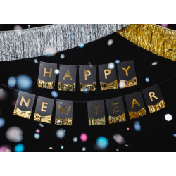 Baner Happy New Year, 135x16,5 cm