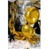 Balon foliowy okrągły Pastylka, 45 cm, srebrny