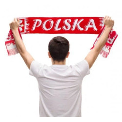 Szalik Kibica Polska biało czerwony