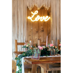 Neon LED - Love, biały, 61x27,4 cm