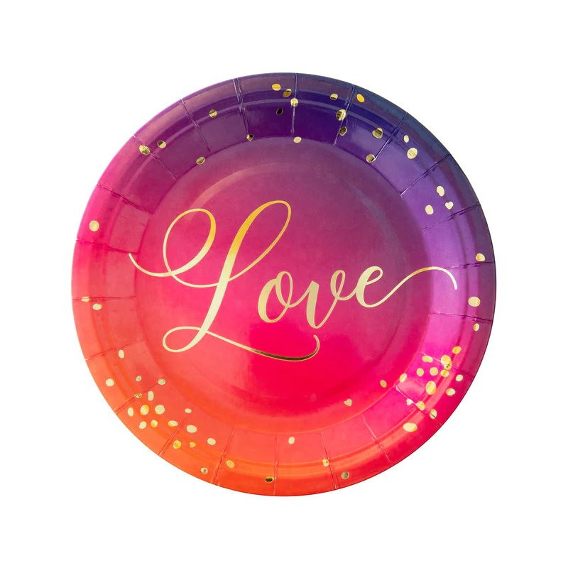 Talerzyki Love 6szt 18cm Walentynki