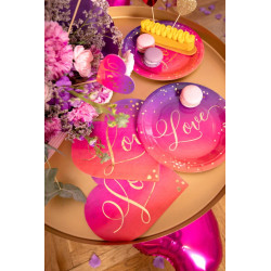 Talerzyki Love 6szt 18cm Walentynki