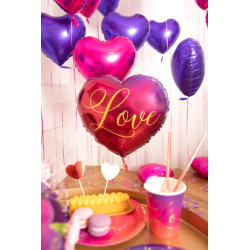Balon foliowy Serce Love 45cm Walentynki