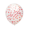 Balony transparentne z konfetti serduszka 100szt