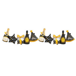 Girlanda urodzinowa balonowa Drinki prezenty 206x34cm