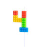 Świeczka na tort cyfra 4 klocki Lego