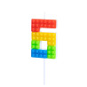 Świeczka na tort cyfra 6 klocki Lego