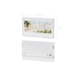 Drewniany napis BABY litery 16.5-21.5x19.5 cm