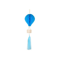 Dekoracja bibułowa Balon honeycomb niebieski