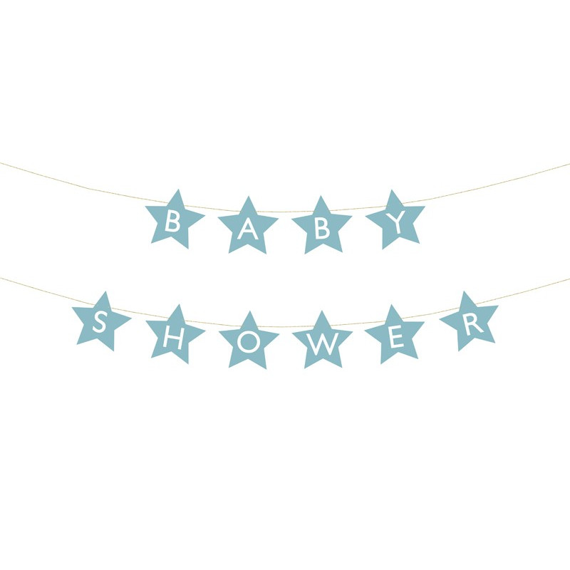 Baner Baby shower gwiazdki niebieskie 290x16.5 cm
