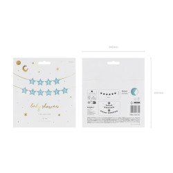 Baner Baby shower gwiazdki niebieskie 290x16.5 cm