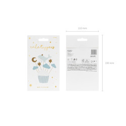 Dekoracje do muffinek - Topperki Wieloryb 11-13.5 cm 7 szt