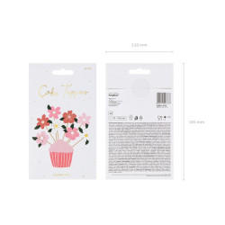 Toppery na tort Kwiaty 13-14.5 cm (1 op. / 8 szt.)