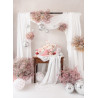Toppery na tort Kwiaty 13-14.5 cm (1 op. / 8 szt.)