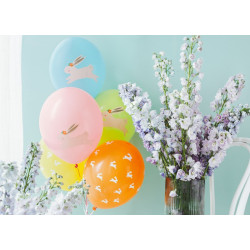 Balony lateksowe 50szt Króliczki Zajączki Wielkanocne
