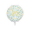Balon foliowy IHS 45 cm Komunia Święta kwiatuszki
