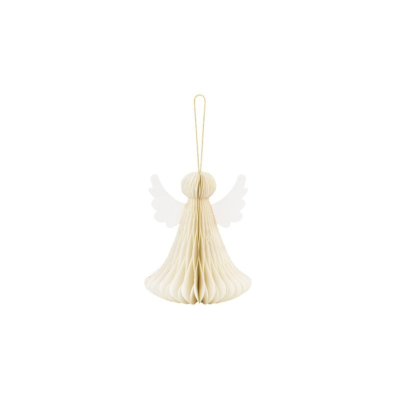 Dekoracja papierowa honeycomb Aniołek 15 cm Komunia