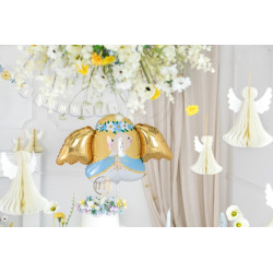 Dekoracja papierowa honeycomb Aniołek 15 cm Komunia