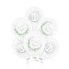 Balony komunijne Eukaliptus IHS srebrny 12cali 6szt