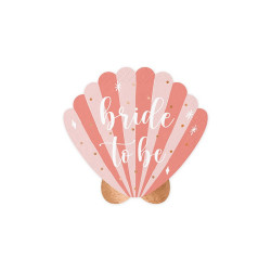 Serwetki Muszelka Bride to be różowe 13.5x13 cm 20 szt