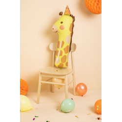 Balon foliowy Cyfra 1 - Żyrafa,  42x90 cm, mix