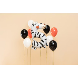 Balon foliowy Cyfra 5 - Zebra, 68x98 cm, mix