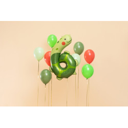 Balon foliowy Cyfra 6 - Żółw, 75x96 cm, mix