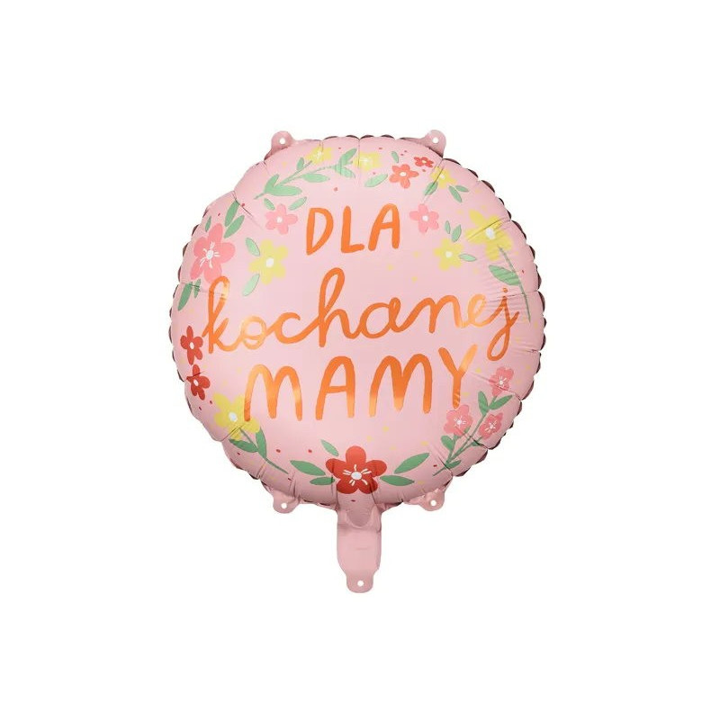 Balon foliowy ''Dla kochanej mamy'' 45cm na dzień matki