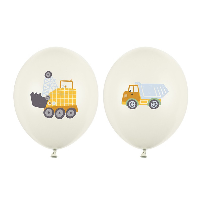 Balony 30cm Pojazdy budowlane Auta 2szt