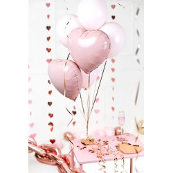 Balon foliowy Serce 45 cm Pastelowy jasny różowy