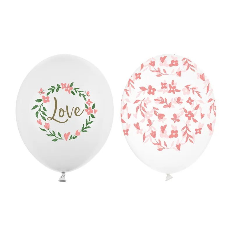 Balony 50szt Kwiaty Love mix 30cm