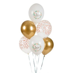 Balony 50szt Kwiaty Love mix 30cm
