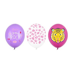 Balony 50szt You Rock Rockowe tygrys centki