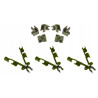 3x Łącznik Szczytowy + 6x Kątowy do Tyczek 11mm