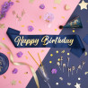 Szarfa Urodzinowa Happy Birthday granatowo-złota