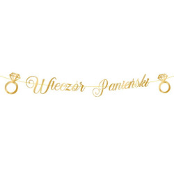 Baner Wieczór Panieński złoty 150cm