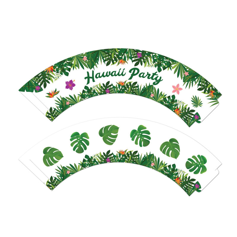 Papilotki na babeczki Hawaii Party Hawajskie 6 szt