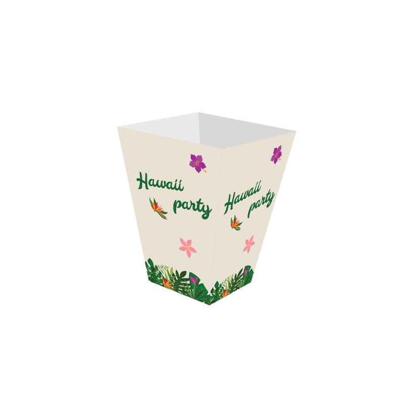 Pudełka na Popcorn Hawaii Party HAWAJSKIE 6 szt