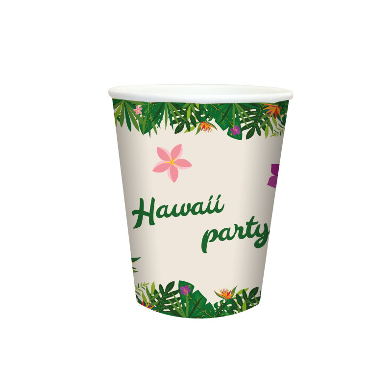 Kubeczki Hawaii Party HAWAJSKIE 250 ml - 6 szt