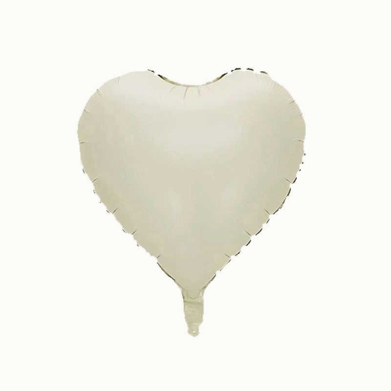Balon foliowy Serce beżowe matowe jasne 45cm